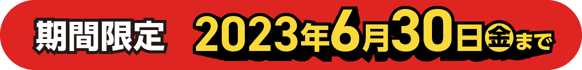 期間限定 2023年6月30日(金)まで